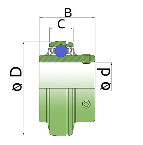 Подшипник UC 204 Схема