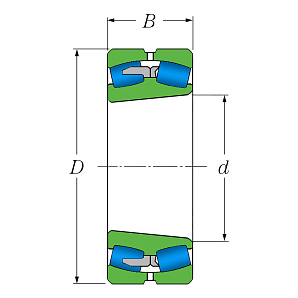 Подшипник 22207 KW33C3 Схема