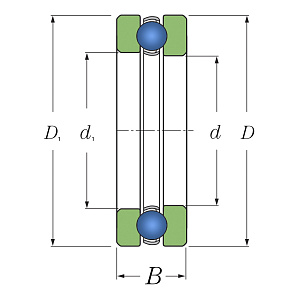 Подшипник 51101 (8101) Схема