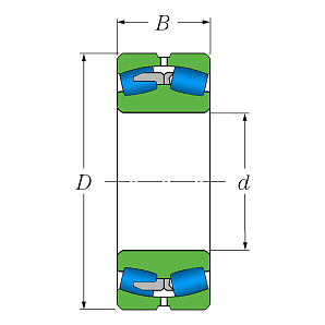 Подшипник 22317 W33 (3617 Н) Схема