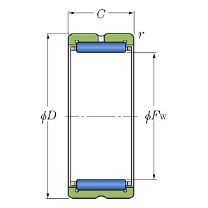 Подшипник NK 32/20 Схема