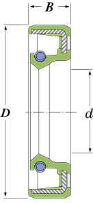 Сальник (армированная манжета) SC 11x25x7 Схема